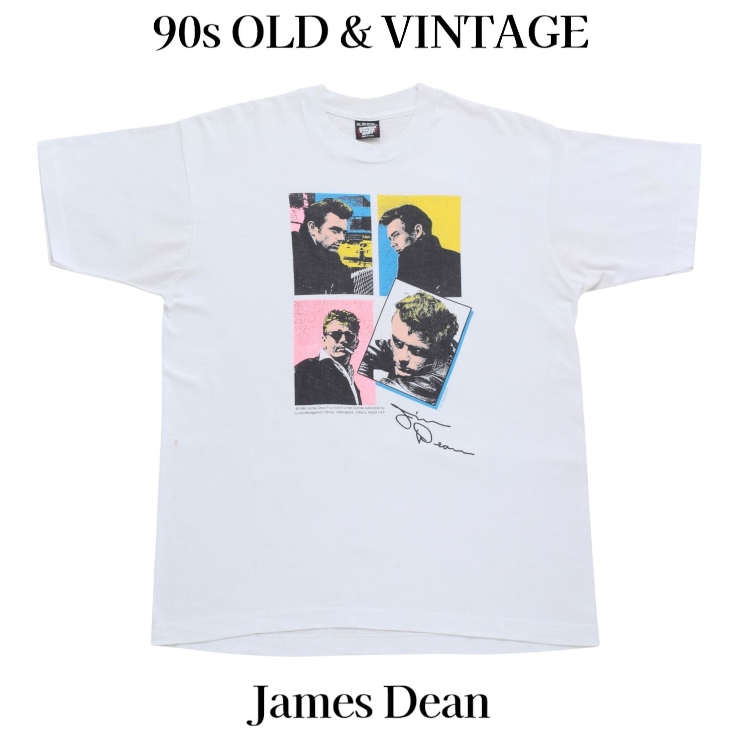 古着 90s ジェームズディーン Tシャツ USA製 ホワイト XL 当時物 