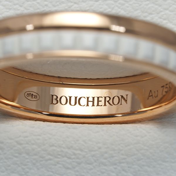 ブシュロン リング キャトルホワイト 49号 K18PG/セラミック 保証書  