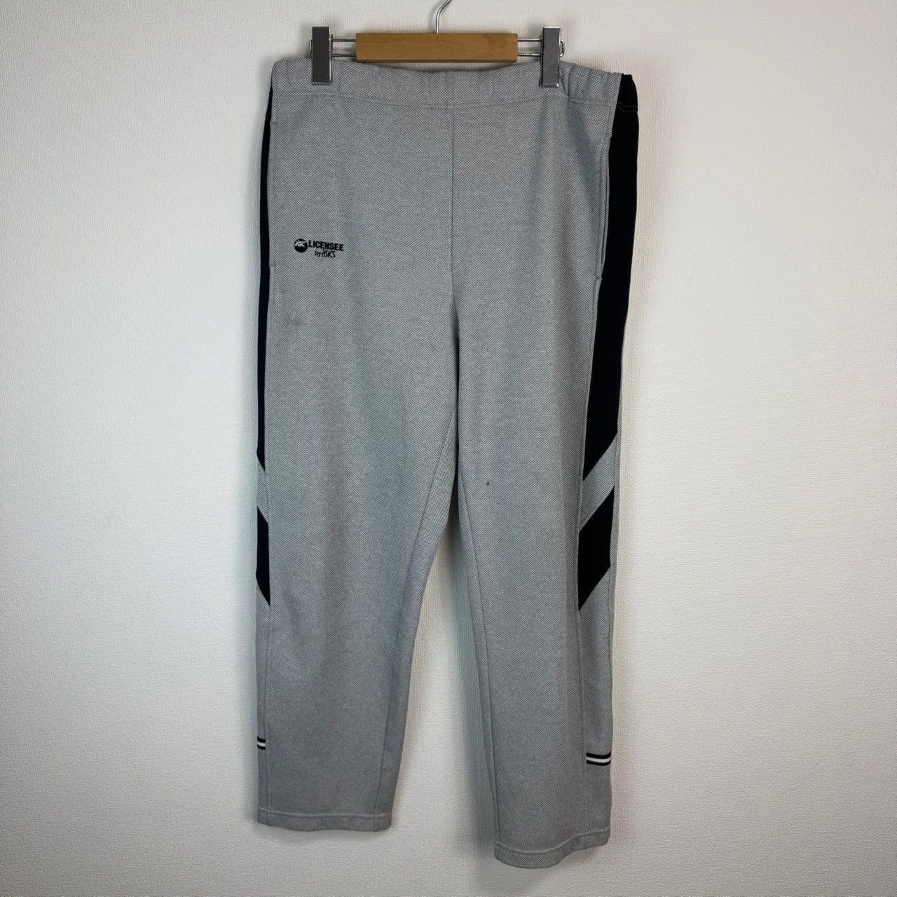 old asics セットアップ ジャージ上下 サイドラインロゴ グレー y2k 90s オールド アシックス トラックジャケット ジャージ