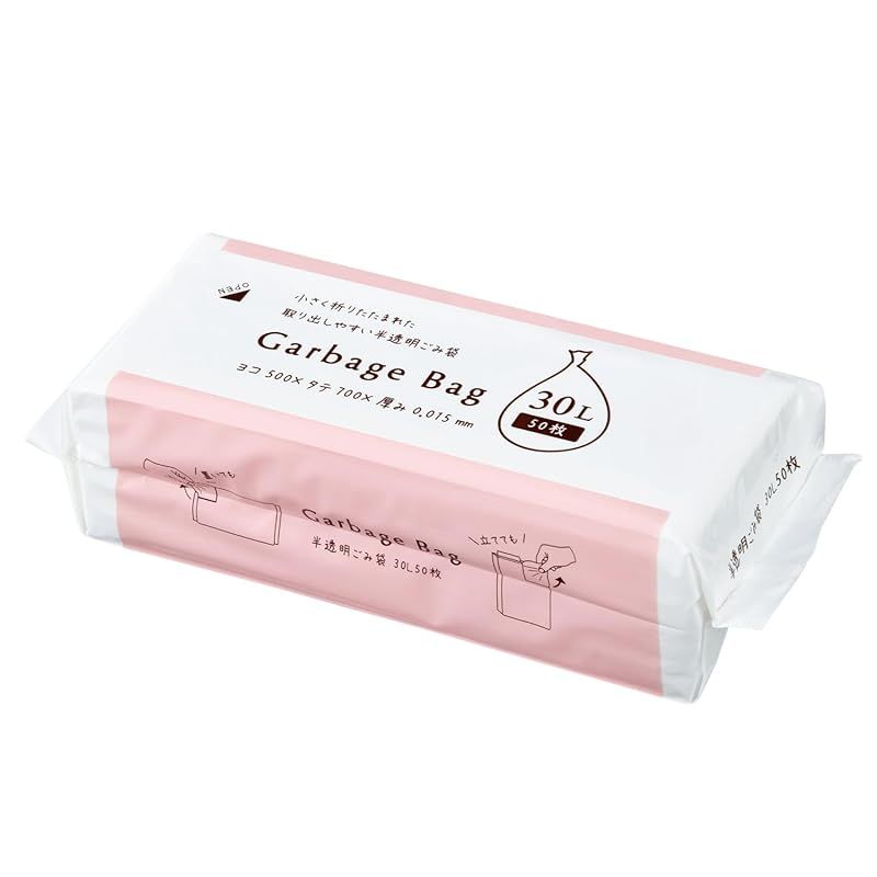 (まとめ) ジャパックス 容量表示入りゴミ袋 ピンクリボンモデル 乳白半透明 90L TSP90 1パック(10枚) 〔×30セット〕 ジャパックス 容量表示入りゴミ袋ピンクリボンモデル 乳白半透明 70L