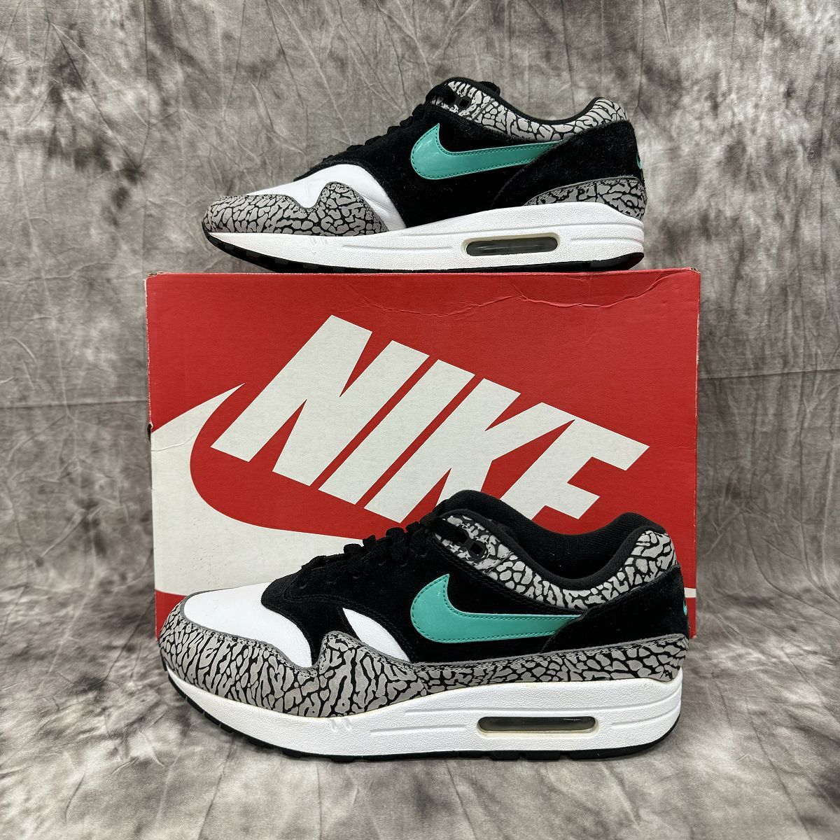 NIKE×atmos/ナイキ×アトモス AIR MAX 1 PREMIUM RETRO/エアマックス1 プレミアム レトロ エレファント  908366-001/27.5