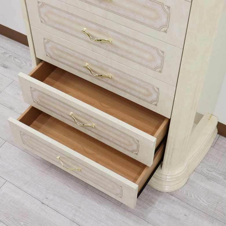 ☆サルタレッリ アマルフィ 7段チェスト アイボリー イタリア