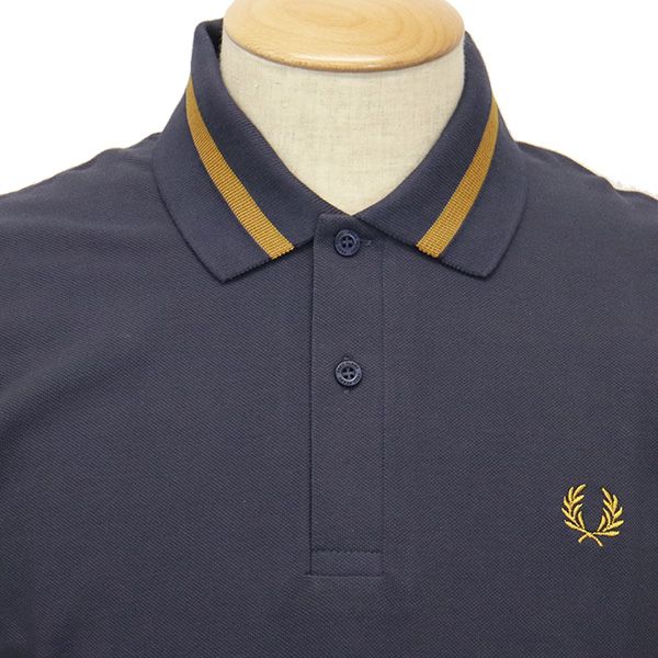 M2 フレッドペリー　ポロシャツ　半袖　40 L 紺　金 M2 フレッドペリー ポロシャツ 半袖 40 L 紺 金 FRED PERRY フレッド