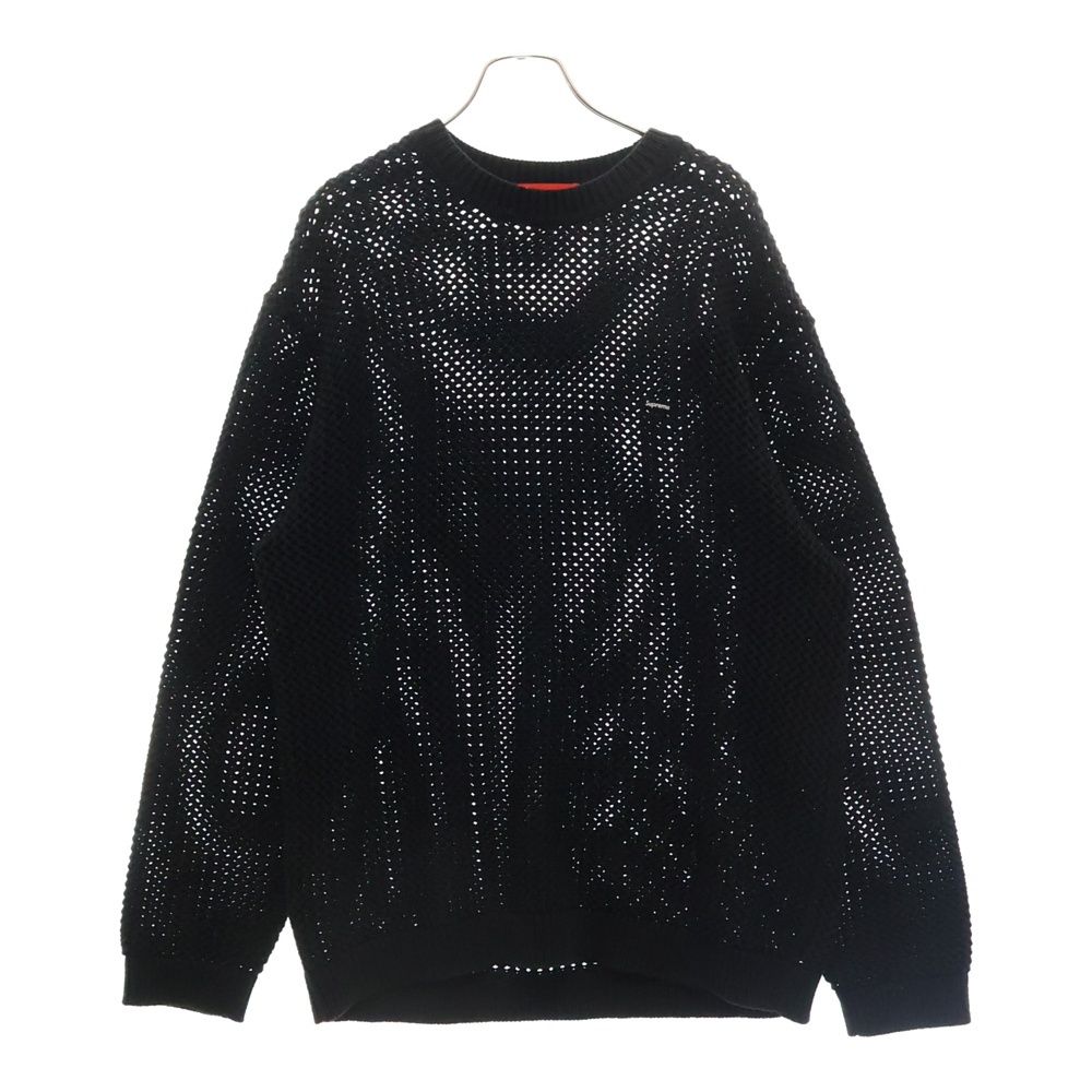 Supreme Melange Rib Knit Sweater 黒 21aw Supreme Melange Rib Knit Sweater 