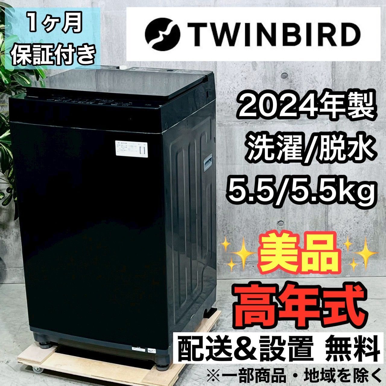 ️TWINBIRD a4205 洗濯機 5.5kg 2025年製 06 ️