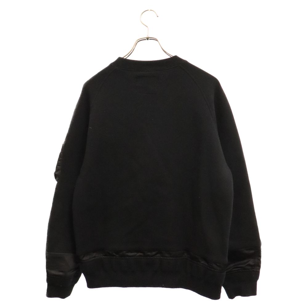 Sacai (サカイ) 22SS Nylon Twill Mix Sponge Sweat Pullover ナイロン ツイルミックス MA-1  ドッキング スポンジプルオーバー トレーナー 22-02786M - メルカリ