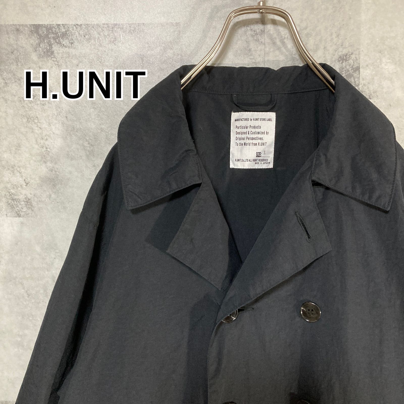 ISSEY MIYAKE ブラック トレンチコート　ナイロン Pleats Please Issey Miyake // Black Nylon Trench Belted Coat