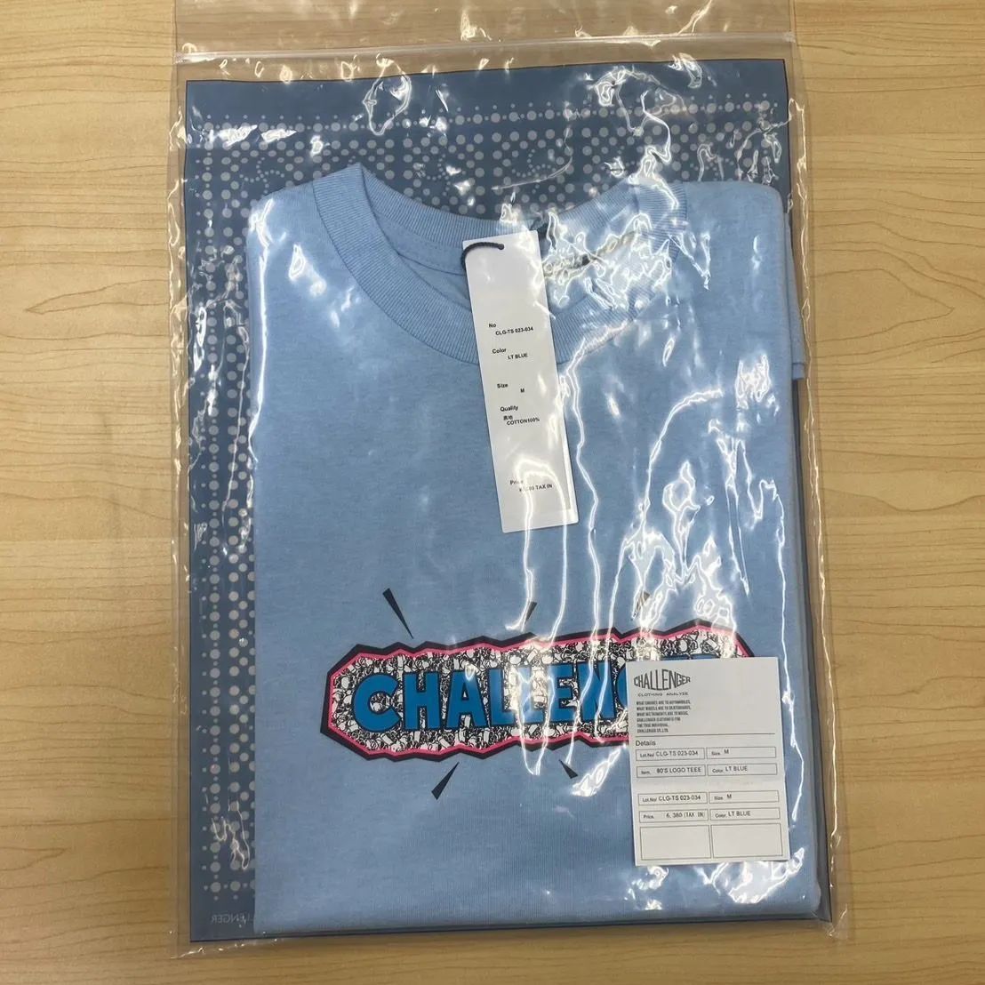 ☆新品未使用☆定価6,380円 　CHALLENGER 80‘ｓLOGO TEE チャレンジャー White LT BLUEメンズ　レディース　 おしゃれ　シンプル　ブランド　半袖シャツ　シャツ　服　ストリート　長瀬智也　芸能人　アイドル　ガレージ