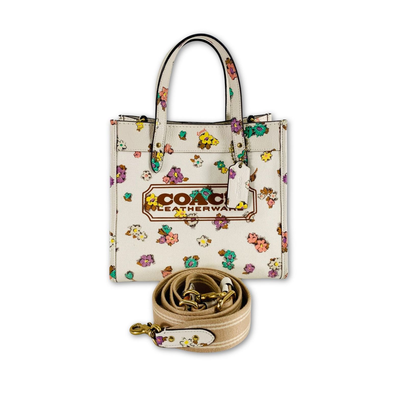 COACH コーチ ワイルドフラワー フィールドトート22 ミニトート 花柄 