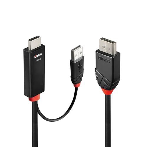 LINDY HDMI 2.0 - DisplayPort 1.2 アクティブ 変換アダプタ ケーブル