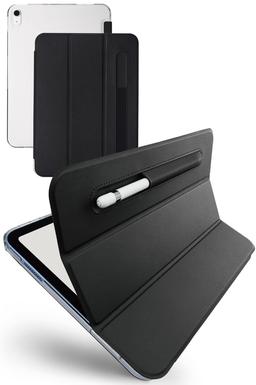 ブラック エレコム ipad 10世代 ケース 2つの角度調節 スリープモード Apple Pencil収納 ブラック TB-A22RWVFPBKN