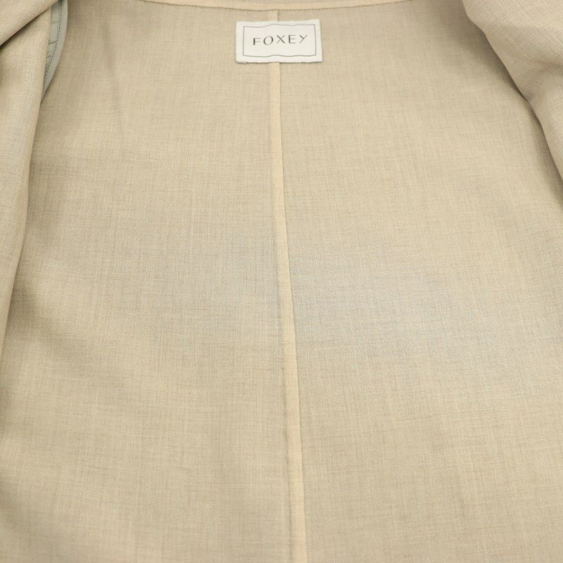 フォクシー FOXEY セレモニーコート スプリング ロング 38 グレー /AT