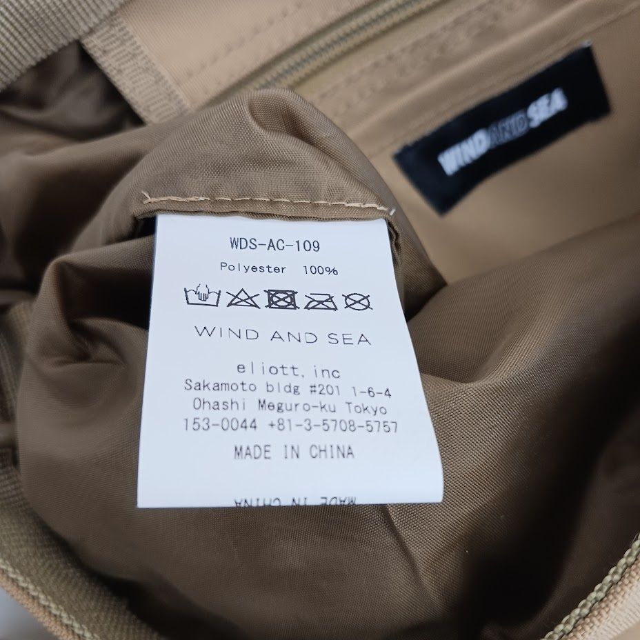 未使用品 WIND AND SEA ウィンダンシー リフレクトートバッグ Reflec TOTE BAG WDS-AC-109 COYOTE