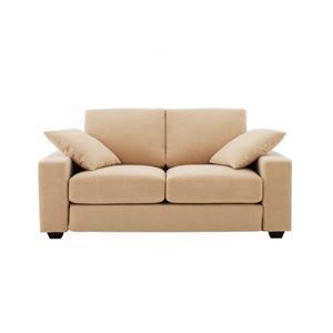 ソファー 2人掛け【LeJOY ワイドタイプ】 ミルキーアイボリー 脚：ナチュラル 【リジョイ】：20色から選べる！カバーリングソファ【代引不可】