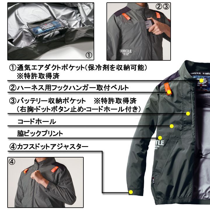 2022受賞ショップ】長袖ブルゾン フルセット M フルハーネス対応