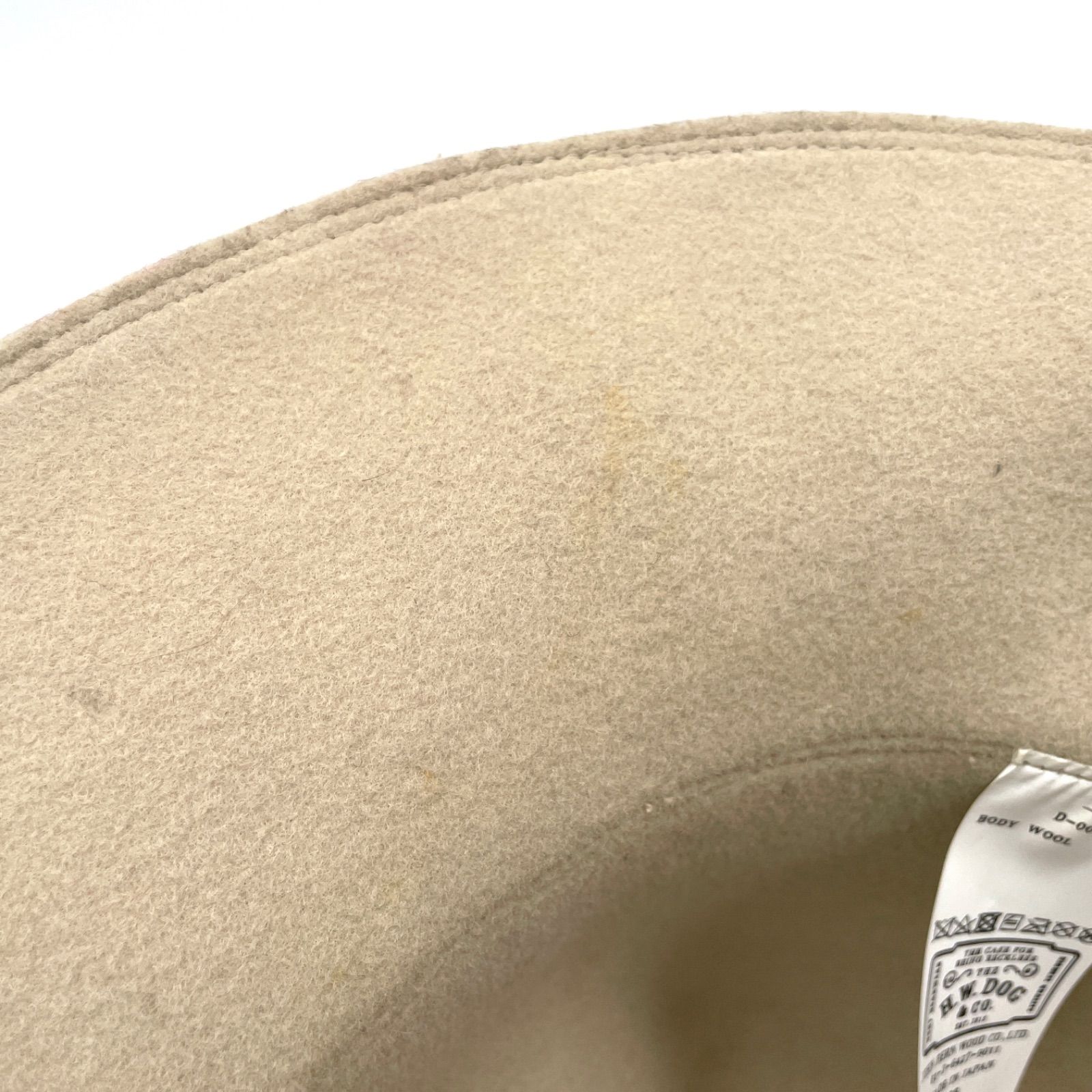  THE H.W.DOG-CO. ドッグアンドコー HAT トラベラーズハット 38 D-00047 ウール ベージュ系 ウールハット フェルトハット ハット