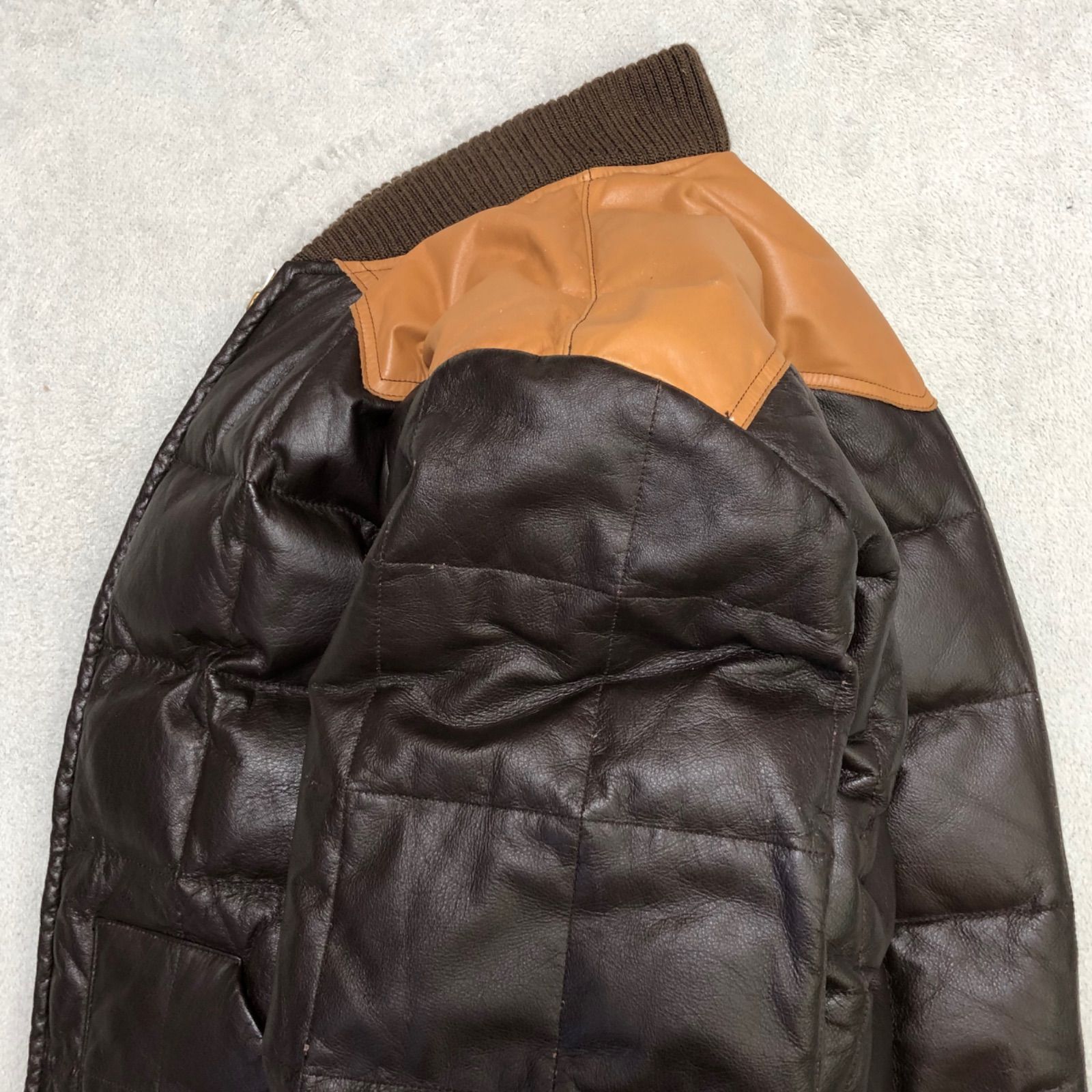 SUGAR CANE レザーダウン M SUGAR CANE LEATHER DOWN JACKET オールレザー ダウンジャケット