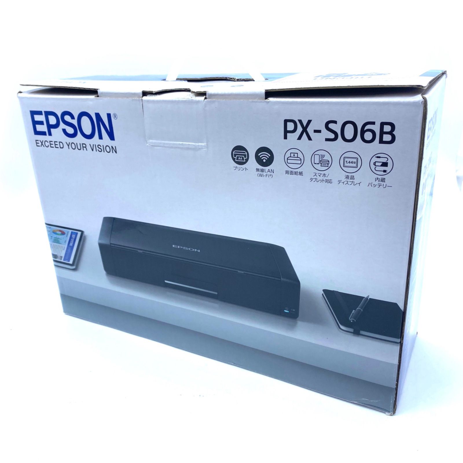 未開封インク付き EPSON PX-S06B モバイルプリンター 美品 - その他