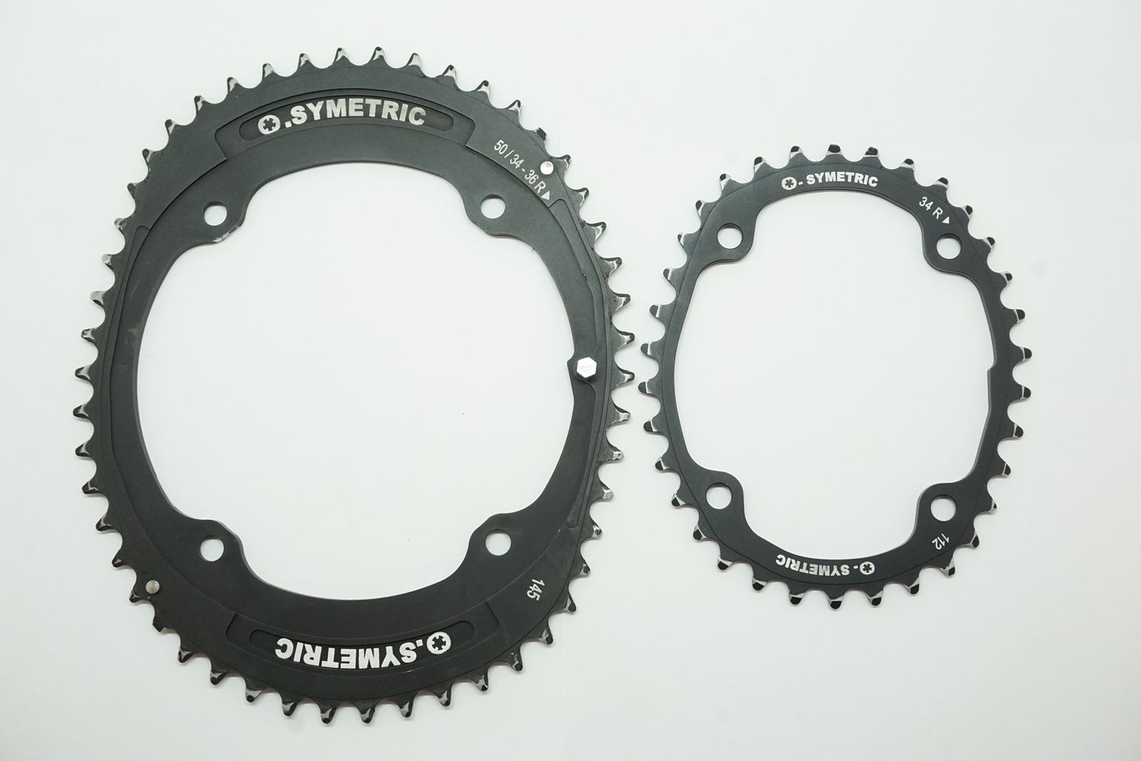 O.SYMETRIC 楕円チェーンリング 50/34T カンパ4アーム 11s用 自社ECサイト