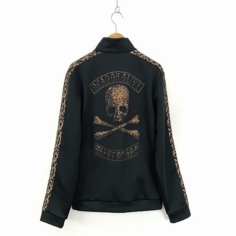 ロエン Roen バックスカル ヒョウ柄 ジャージ トラックジャケット 48 