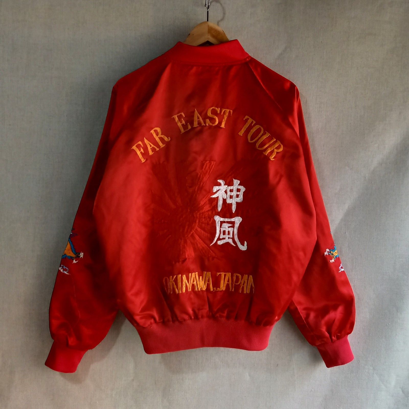 80s 沖縄ツアージャケット Mサイズ スーベニアジャケット スカジャン 