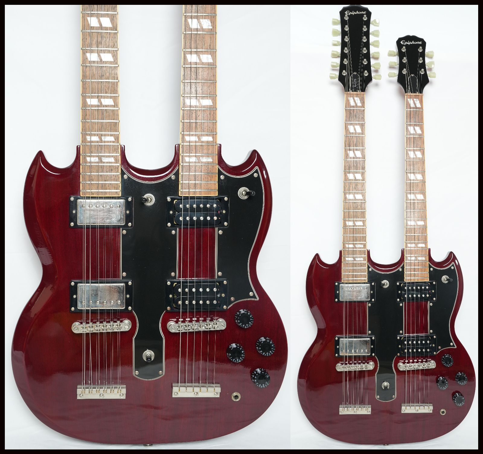 Epiphone G-1275 Cherry WネックSG モデル 2015年製 EDS-1275モデル HC付