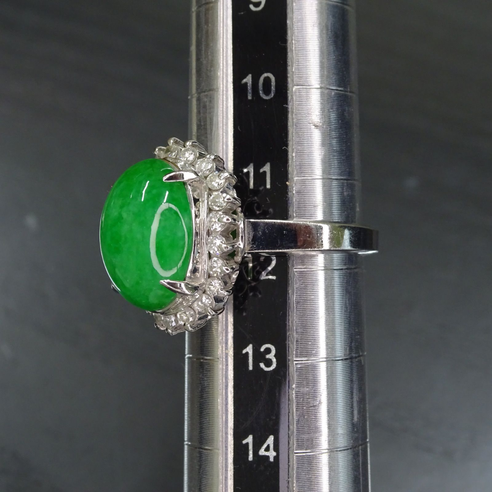 プラチナ pt900 超大粒 天然 翡翠 ヒスイ ひすい 6.14ct 天然 