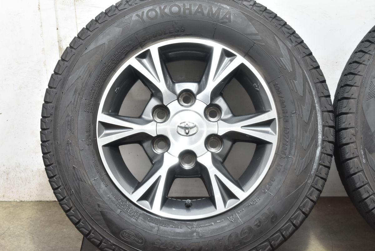 トヨタ 200 ハイエース 純正 15in 6J 35 PCD139.7 ヨコハマ アイスガード G075 195 80R15 レジアスエース スーパーGL FFCRYSTALESIA_COM