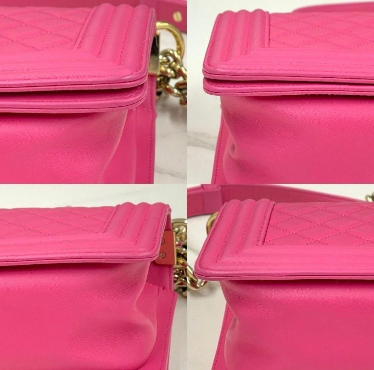 美品☆　ボーイシャネル　ショルダーバッグ　ピンク　マトラッセ　24番台 美品☆ ボーイシャネル ショルダーバッグ ピンク マトラッセ 24番台