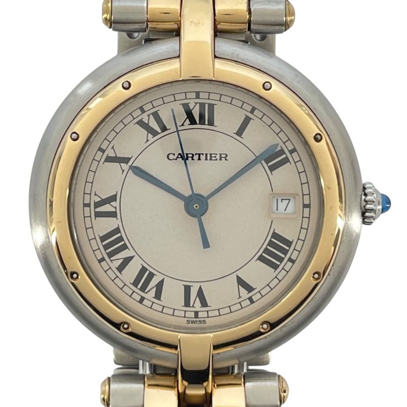 カルティエ Cartier パンテール ヴァンドーム LM 2ロウ 83084242 ホワイト K18YG|SS クオーツ レディース 腕時計