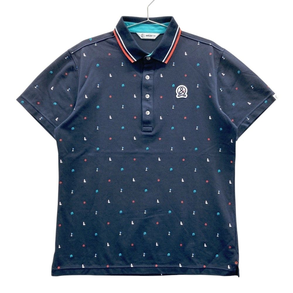 and per se ゴルフウェア ネイビー ポロシャツ Lサイズ 専用
