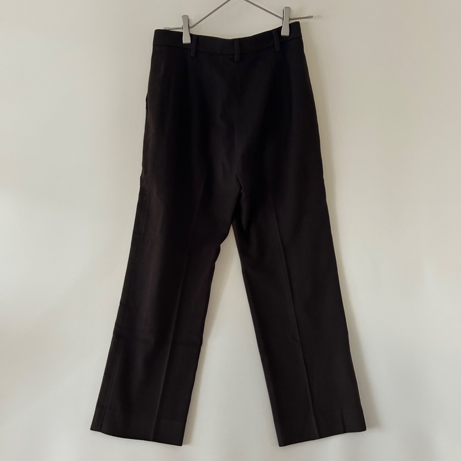 マックスマーラ ウール100% ジャージーパンツ46 白タグ Max Mara マックスマーラ 白タグ センタープレス スラックス