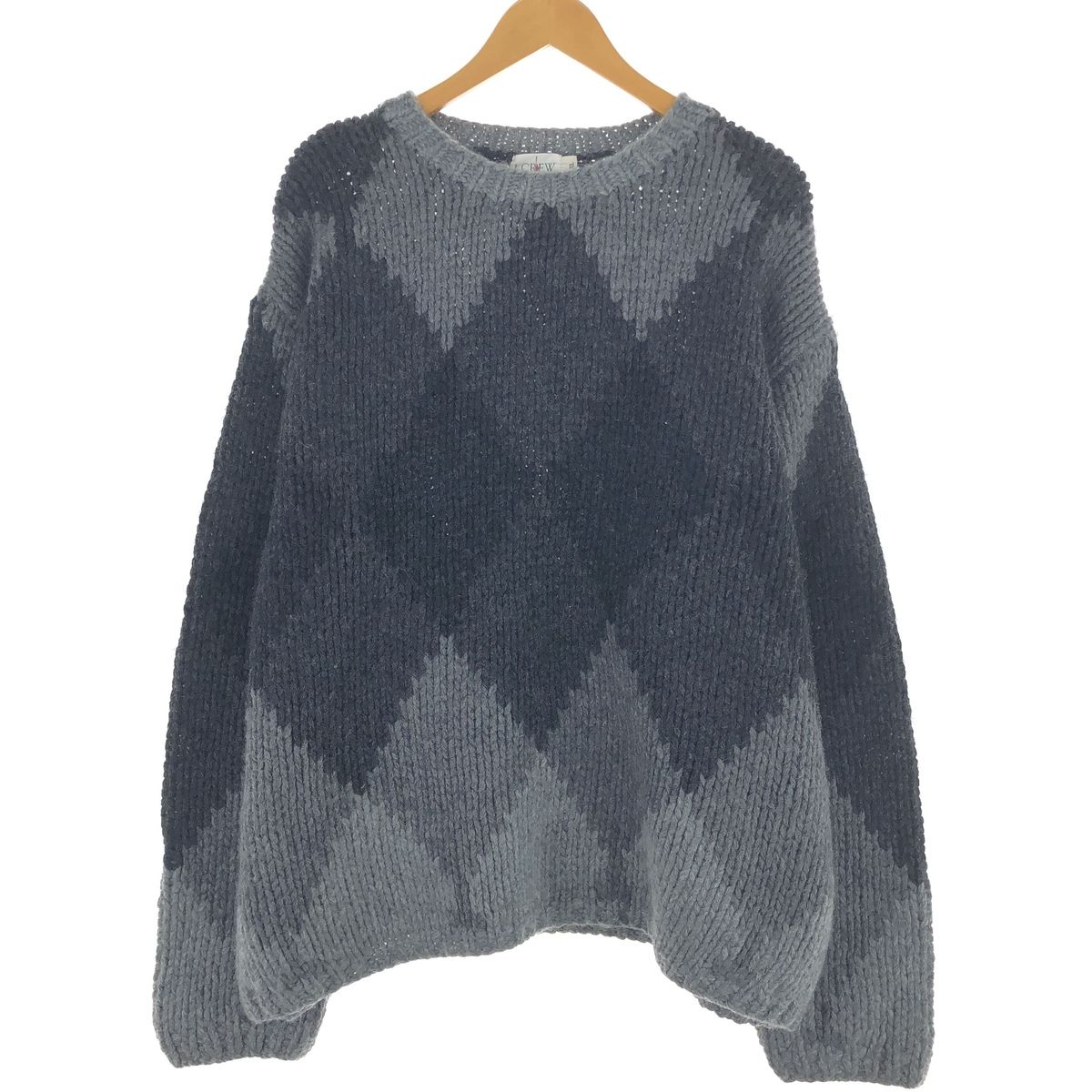 古着 90年代 ジェイクルー J.Crew ダイヤ柄 ウールニットセーター メンズXL相当 ヴィンテージ/eaa413689