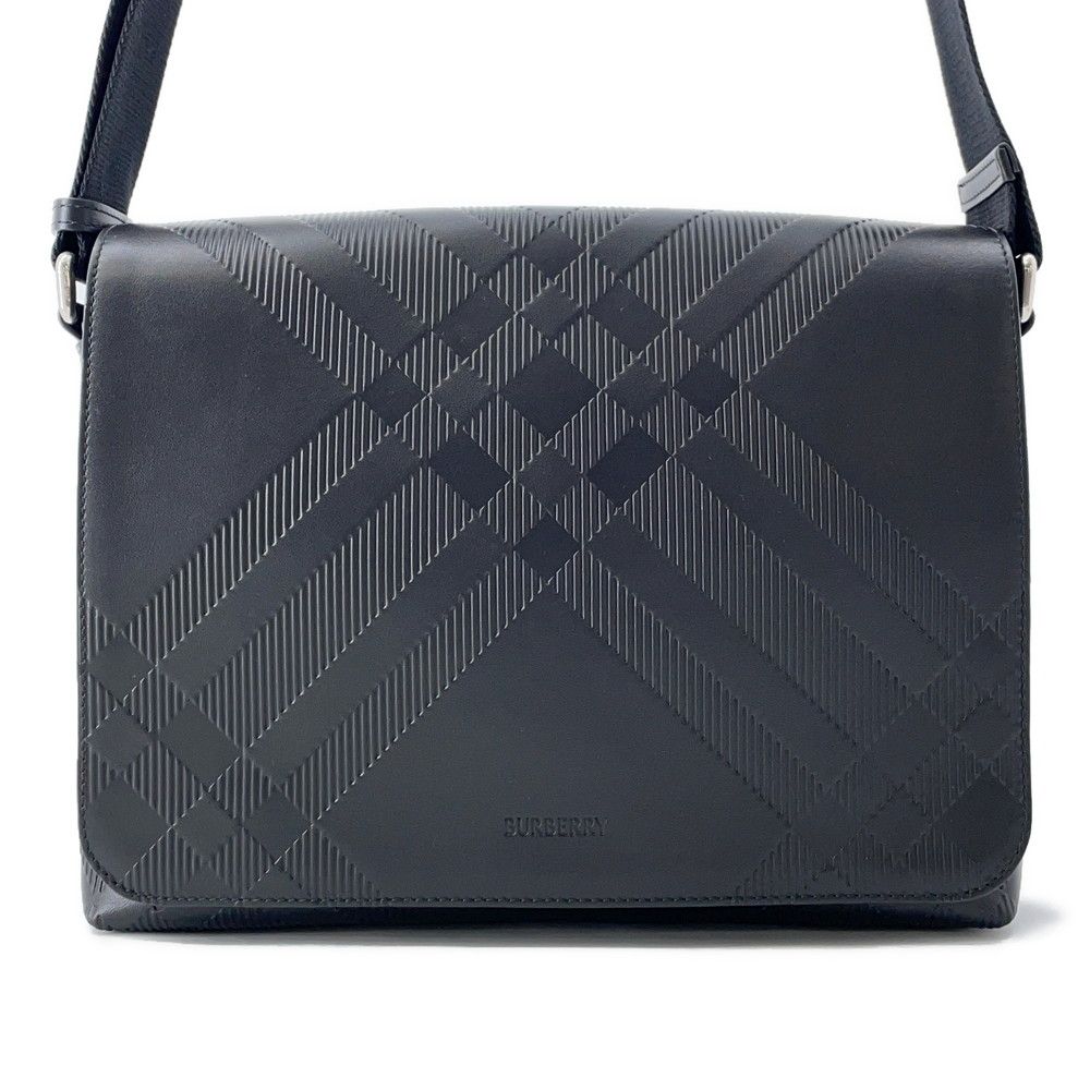 美品○バーバリー バナーバッグ ハンドバッグ ノバチェック レザー