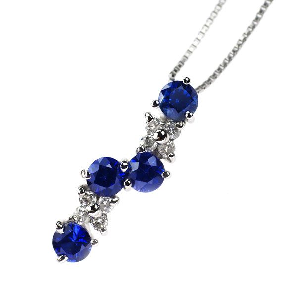 PT850/PT900 サファイア×ダイヤモンド ネックレス 0.53ct