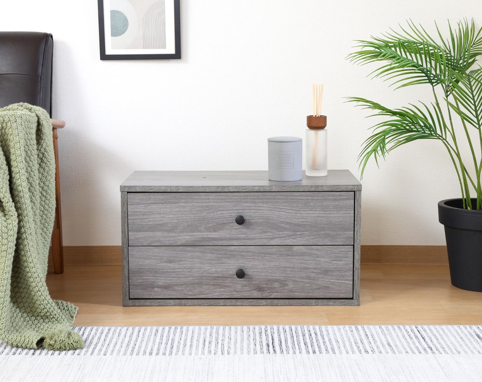 EZBO コネクトボックス 引出2杯 GY 51576 不二貿易