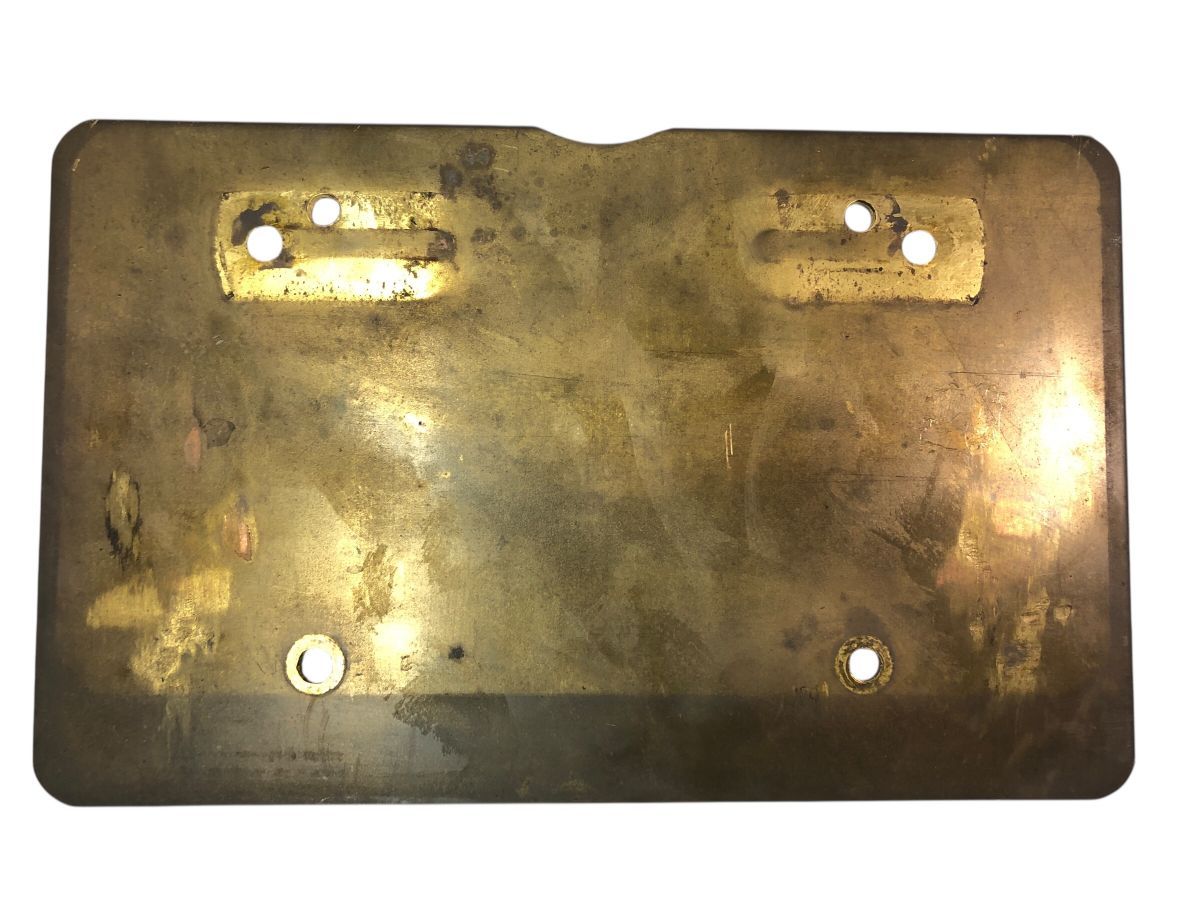 トライアンフ ボンネビル T100 空冷キャブ ナンバーステー 真鍮 カスタム 流用にも TO-M5130