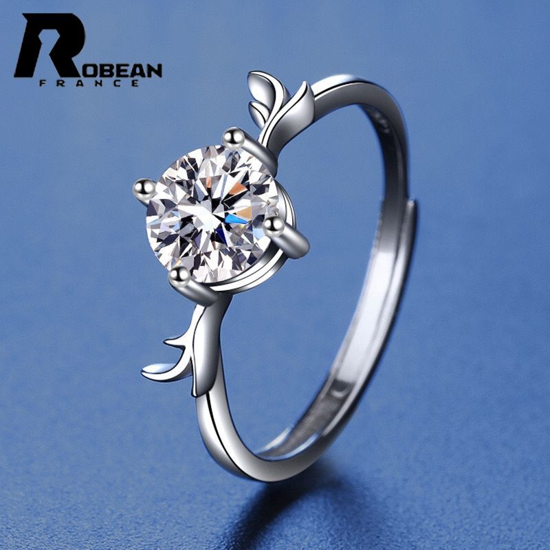 EU製定価8万円ROBEAN人工ダイヤモンドリング925シルバ合成ダイヤモンド 上品 EU製 ☆ROBEAN・人工ダイヤモンド・リング☆s925 シルバー 合成