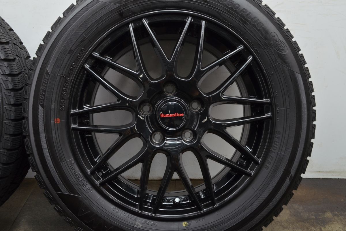 バリ溝 ヒューマンライン 16in 6.5J 48 PCD114.3 アイスガード iG50PLUS 205 60R16 ノア ヴォクシー ステップワゴン アクセラ FFCRYSTALESIA_COM