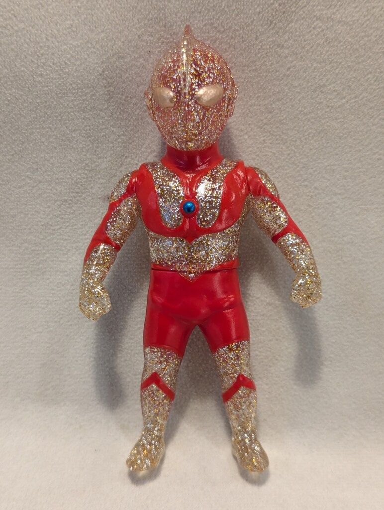 MAXTOY ミニソフビ怪獣倉庫シリーズ ウルトラマン クリア金ラメ成型/赤
