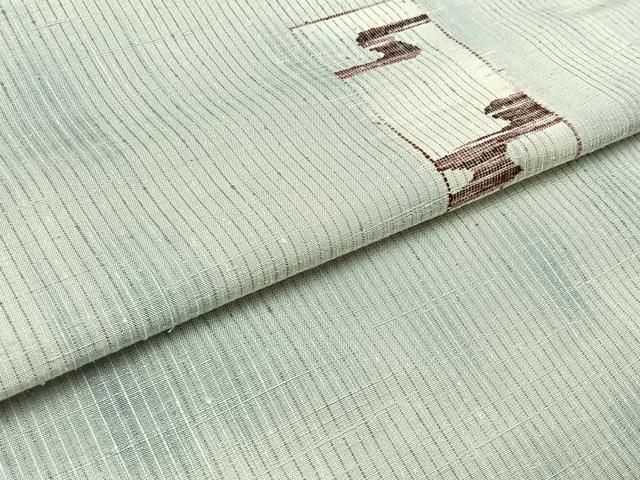 平和屋着物 上質な紬 単衣 短冊流水文 正絹 AABC7506jh WWW_MERCADOAVALIA_COM_BR