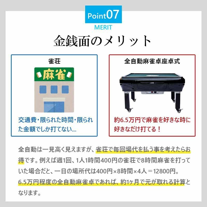 雀華 全自動麻雀卓 家庭用折りたたみ 麻雀卓 全自動卓33mm ブラック