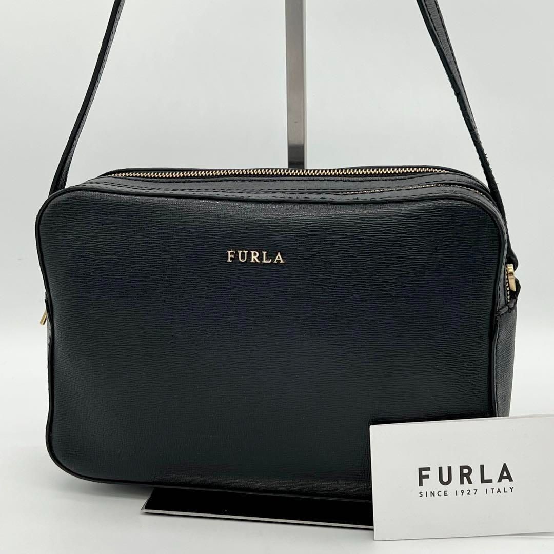 ✨️美品✨️FURLA リリー カメラバッグ ショルダーバッグ レザーブラック - メルカリ