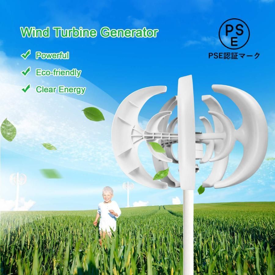 充電コントローラー付き 12V 1000W 風力発電機 5ブレード ミニタイプ ランタン風力タービン 発電機キット 家庭用 高速道路 ボート用 の ク