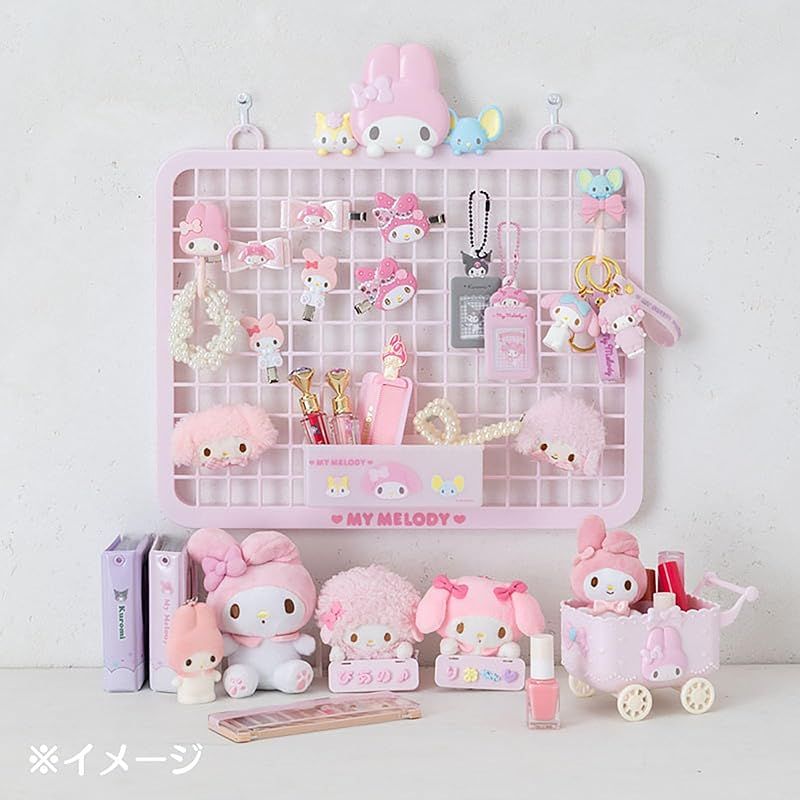 新品サンリオ キティ　マイメロ メッシュパネル　メルカリ便 ♡マイメロ 飾り収納シリーズ メッシュパネル S字フック フック