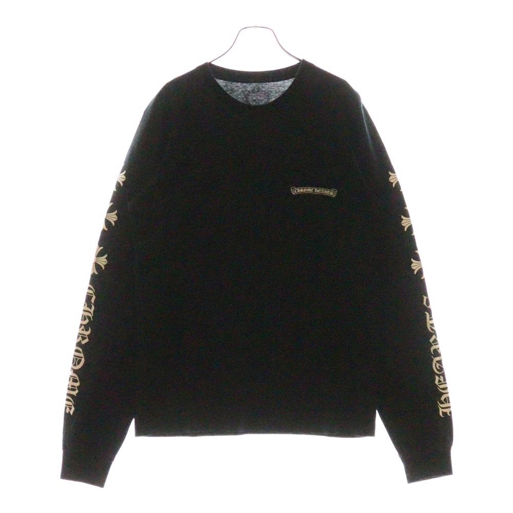CHROME HEARTS クロムハーツ L|S Tee アームロゴ プリント長袖Tシャツ カットソー ブラック