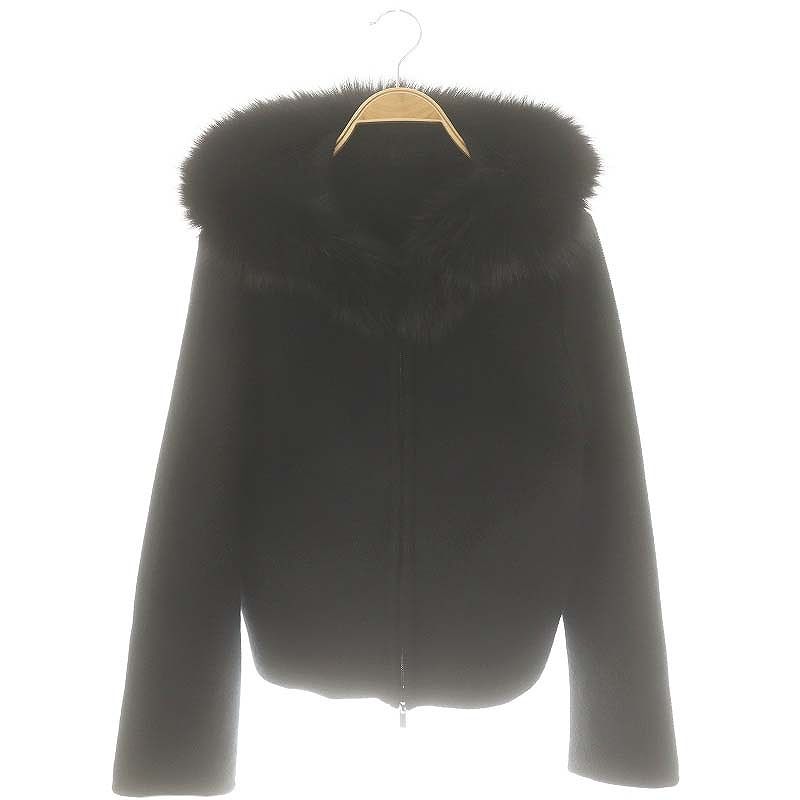 FOXEY♡ブラックパーカー FOXEY フード付き ブラックパーカー ダブル