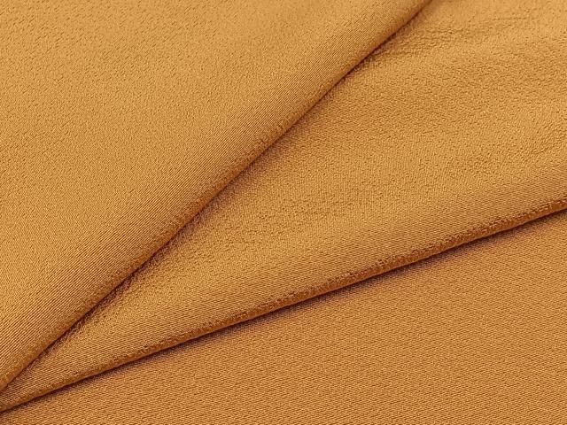 平和屋着物▽上質な色無地 単衣 小麦色 正絹 AABC2239jh
