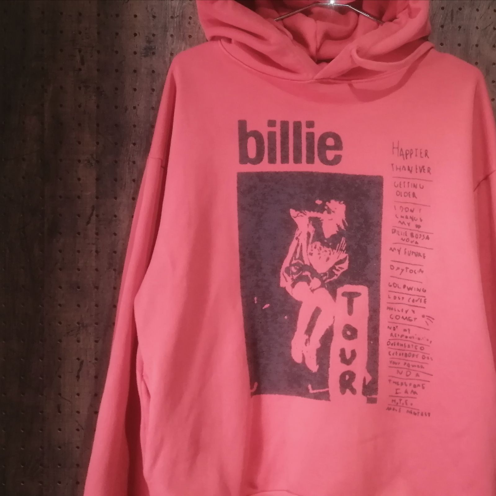 billie eilish ビリーアイリッシュ 「billie TOUR」プリントパーカー
