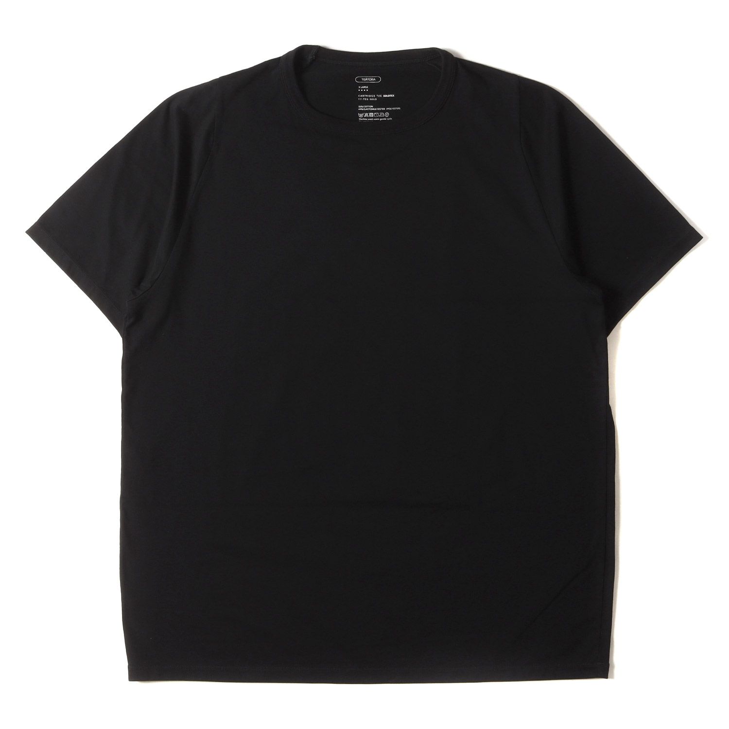 TEATORA テアトラ Tシャツ サイズ:XL 近年モデル 千駄ヶ谷店限定 ストレッチ コットン ソロテックス カートリッジ クルーネック 半袖Tシャツ CARTRIDGE TEE SOLOTEX TT-TEE-SOLO ブラック 黒 日本製